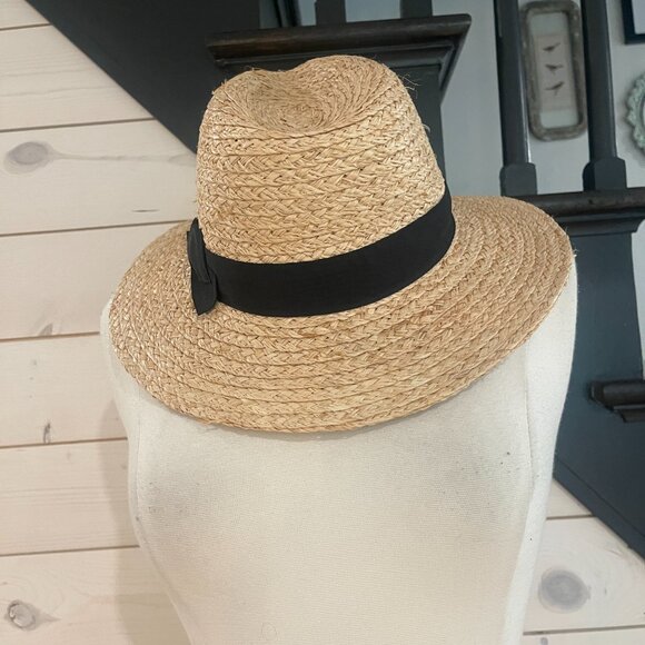 ❤️015 Phenix Bow Trim Raffia Fedora One Size - Picture 6 of 7